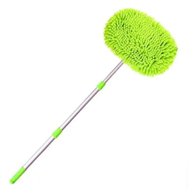 Telescopic Car Cleaning Brush with Adjustable Handle and 2-in-1 Wash Mop - Image 5