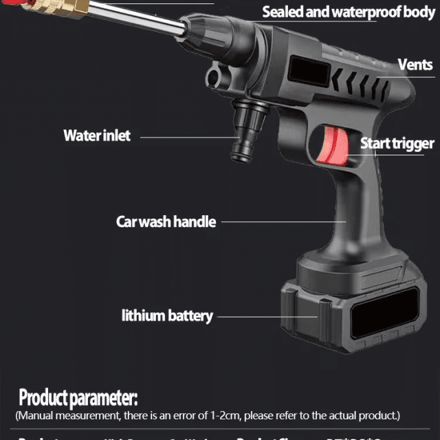 20000mAh High Pressure Car Wash Gun