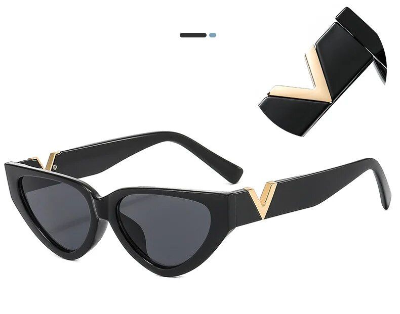 Luxury Vintage Cat Eye Sunglasses for Women 2023 - UV400 Protection 