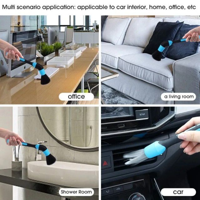 Universal Car Interior Detailing Brushes - 4-in-1 Multi-Style Cleaning Kit - Image 4