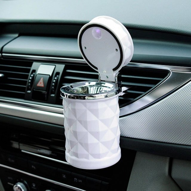 LED-Lit Portable Car Ashtray with Smoke Extractor - Image 4
