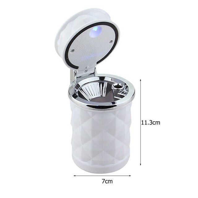 LED-Lit Portable Car Ashtray with Smoke Extractor - Image 2
