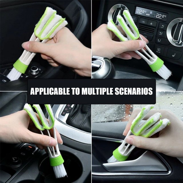 Microfiber Dual-Ended Car Vent & Detailing Brush