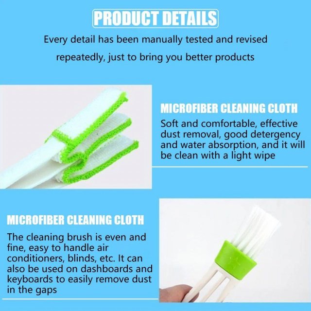 Microfiber Dual-Ended Car Vent & Detailing Brush