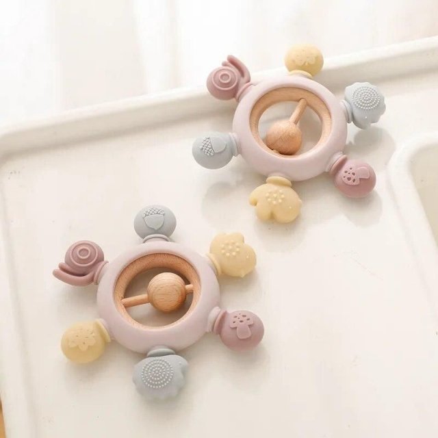 Wooden Baby Teether Ring