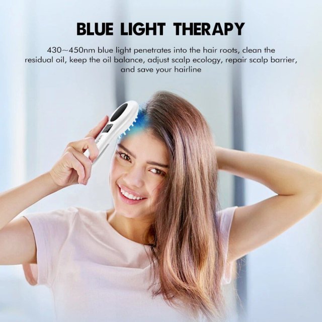 Electric Hair Growth and Scalp Health Massage Comb with Red/Blue Light Therapy - Image 6