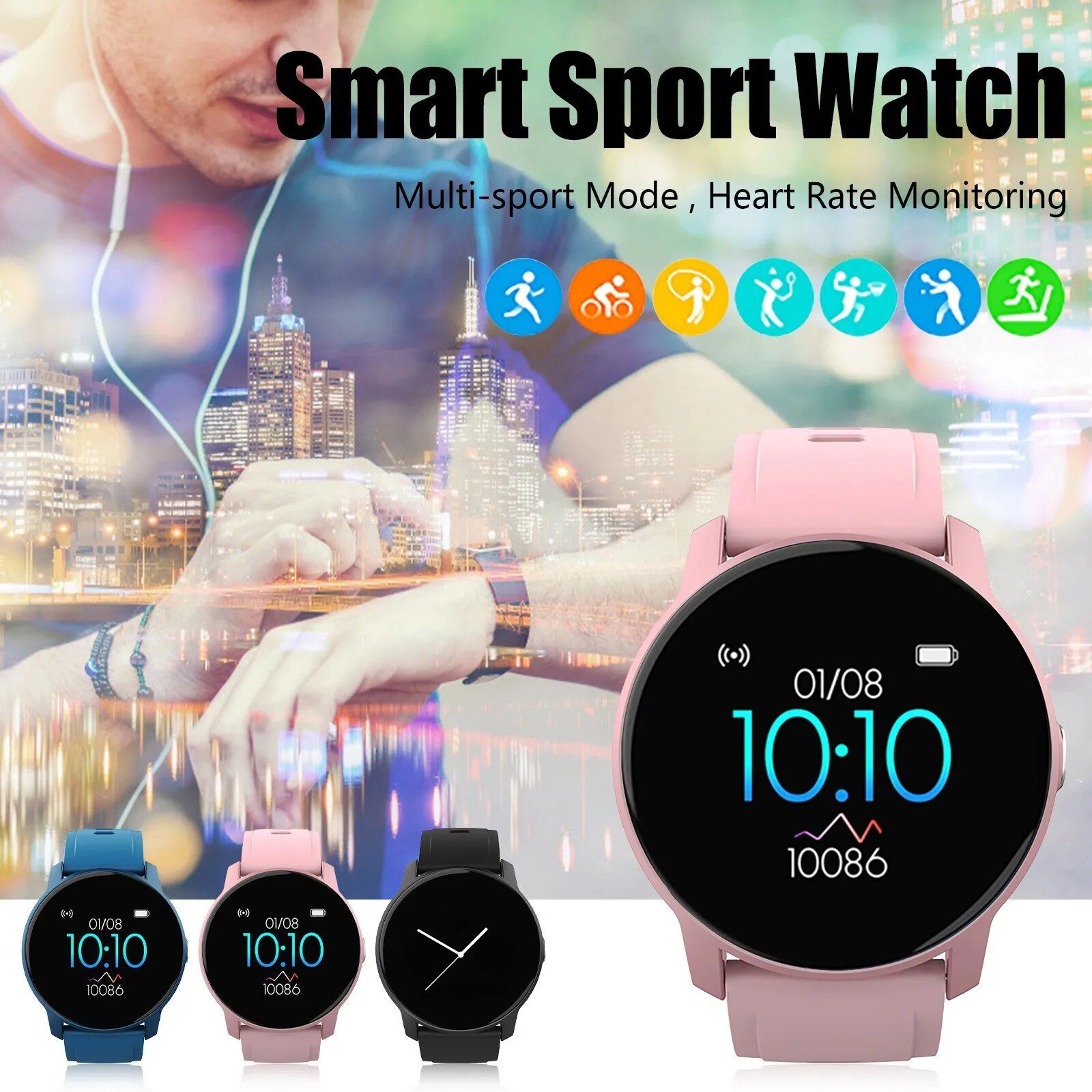 Smartwatch with Active Bluetooth Call 