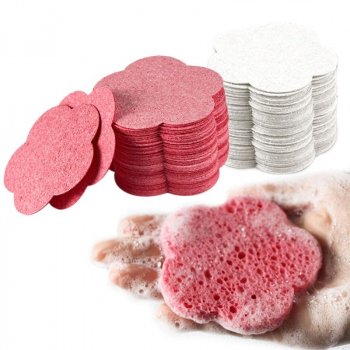 20PCS Natural Cellulose Facial Exfoliating Sponges