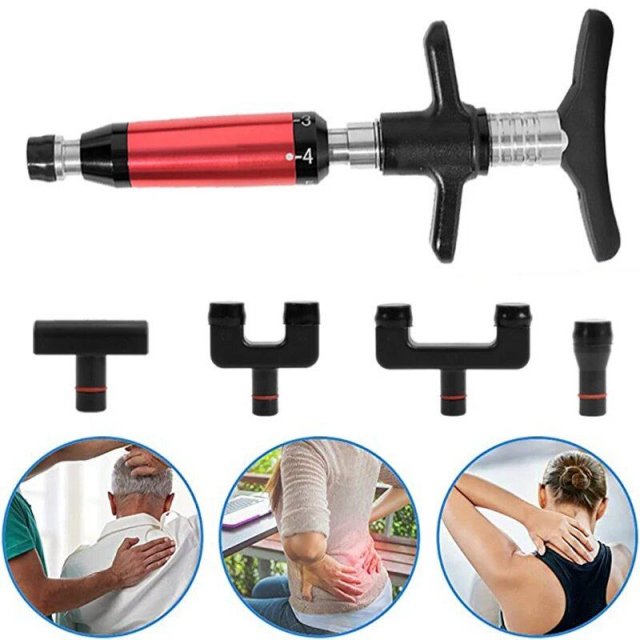 4-Head Adjustable Intensity Chiropractic Massage Therapy Gun - Image 6