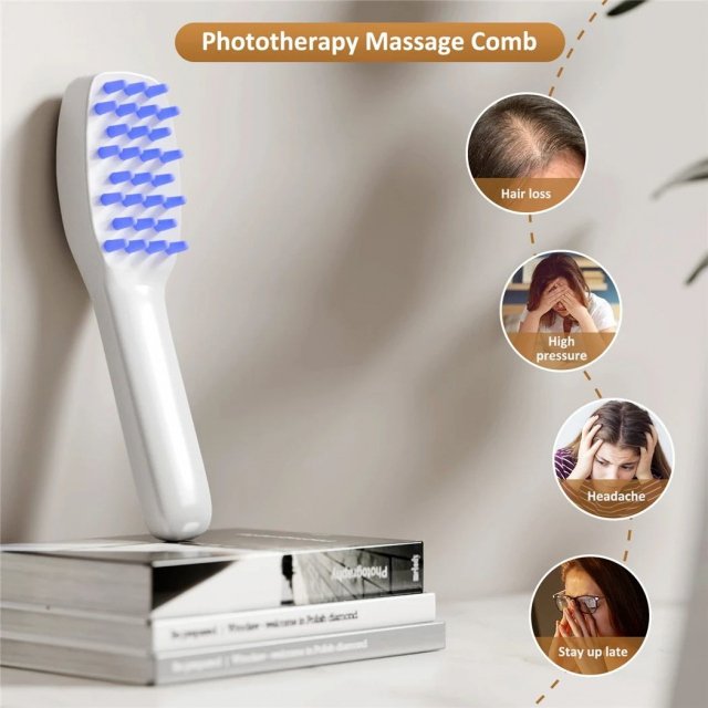 Electric Phototherapy Scalp Massager: Hair Loss Prevention & Blood Circulation Boost - Image 4