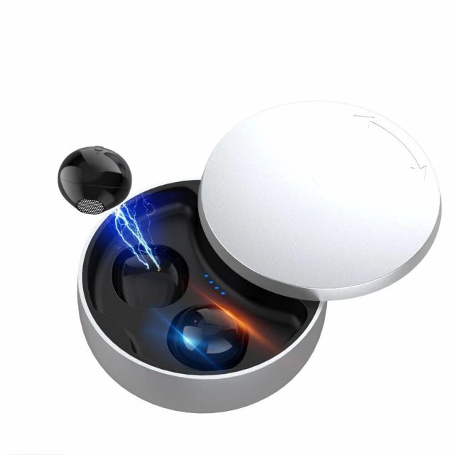 Ultra-Compact Invisible Bluetooth Earbuds with Charging Case – Perfect for Work & Sleep