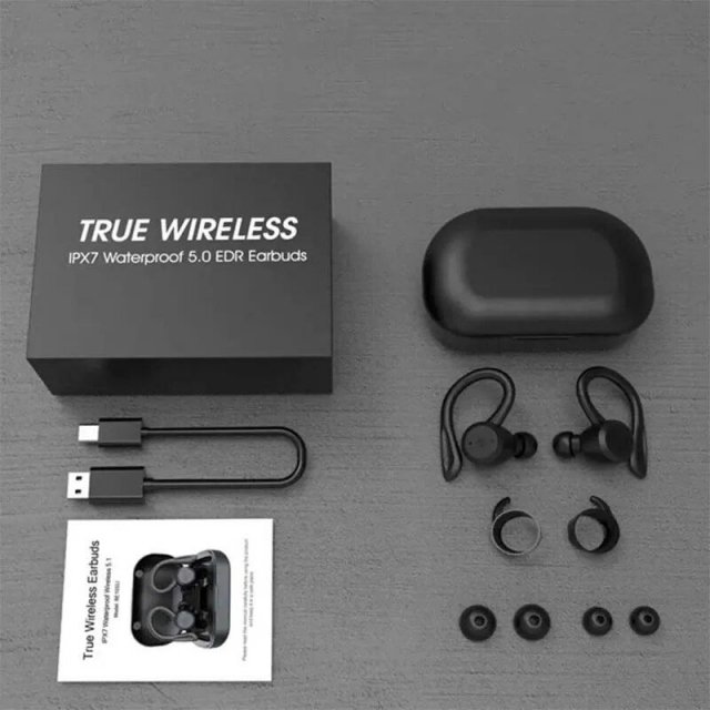 IPX7 Waterproof Bluetooth 5.0 Wireless Earbuds with HiFi Sound and Long Playtime