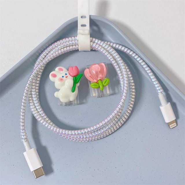 Adorable 3D Cartoon Cable Bite Protectors for Chargers – Universal Fit for USB Cables