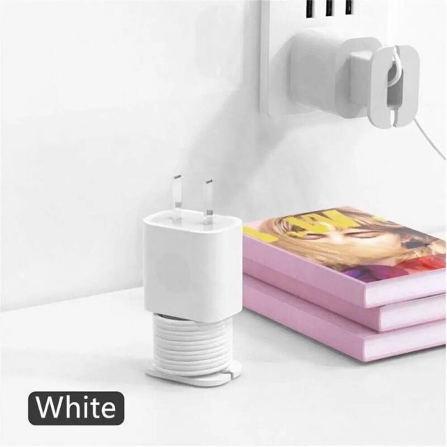 2-in-1 Silicone Charger Protector & Cable Organizer for iPhone 18W/20W Adapters - Image 3