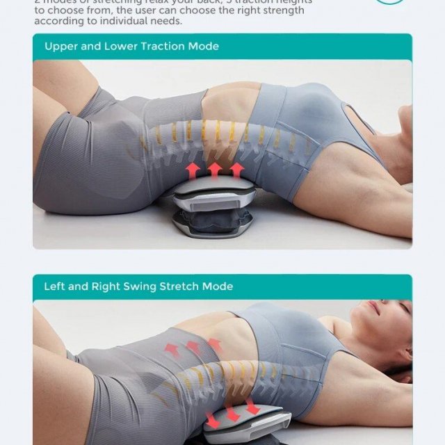 Electric Lumbar Traction Massager with Heat, Vibration & TENS Therapy - Image 4