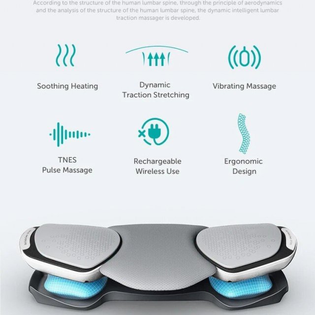 Electric Lumbar Traction Massager with Heat, Vibration & TENS Therapy - Image 3