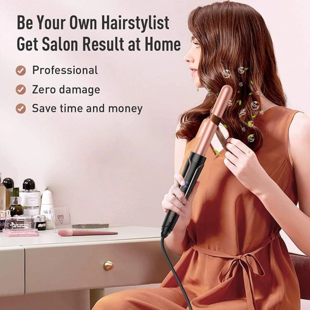 5-in-1 Multi-Function Curling Wand with 3-Barrel Crimper & Fast Heating - Image 7