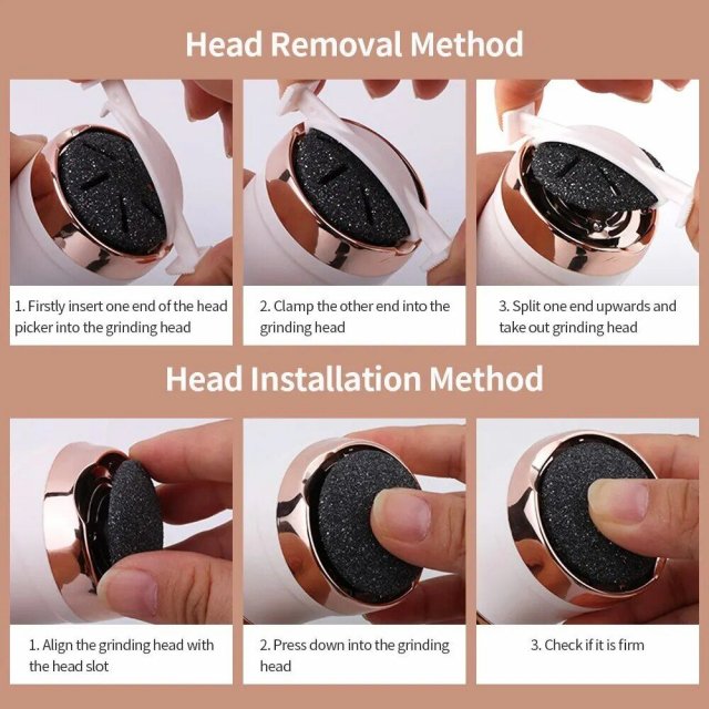 Rechargeable Electric Foot Callus Remover: Portable Pedicure Tool for Smooth Feet - Image 7