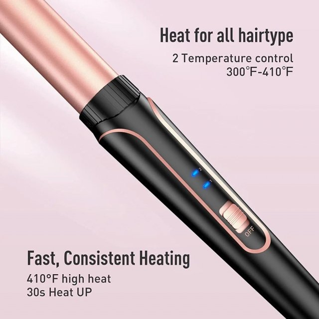 5-in-1 Multi-Function Curling Wand with 3-Barrel Crimper & Fast Heating - Image 4