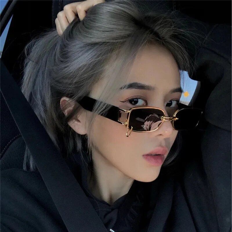 2023 Square Sunglasses: Chic Rectangle Retro Eyewear UV400 for Women & Men 