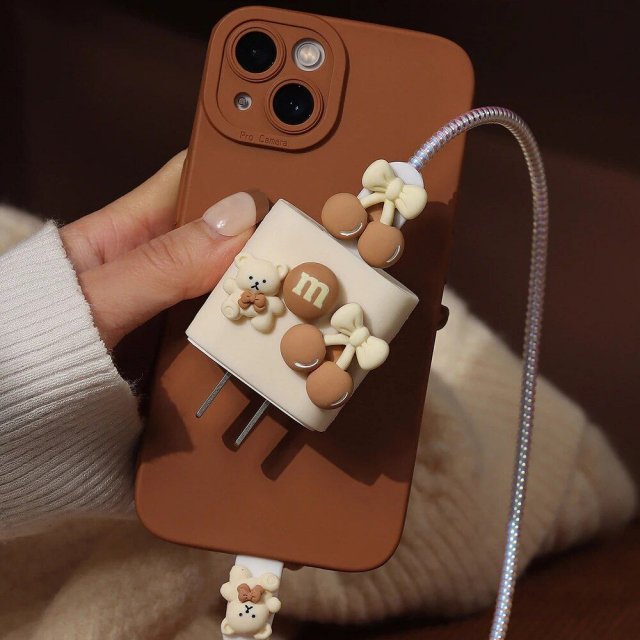 Cute Anime Cable Organizer & Charger Protector Kit for iPhone & iPad