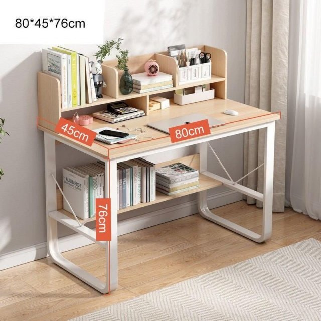Modern Study & Office Desk with Integrated Bookshelf - Image 4