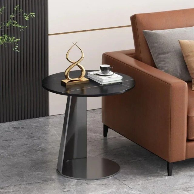 Round Sofa Side Entrance Slate Table Modern - Image 4