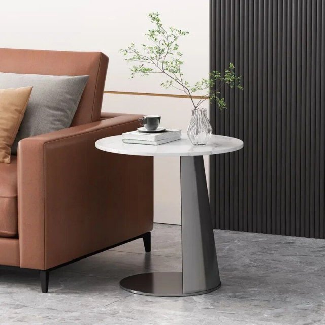 Round Sofa Side Entrance Slate Table Modern - Image 5