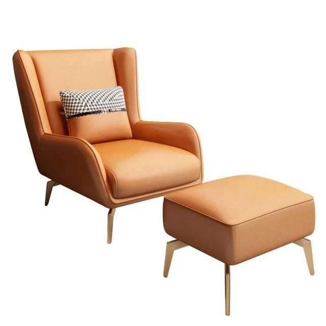 Luxury Comfy Lounge Chair - Modern Leather-Style Meditation and Makeup Chair for Living Room & Bedroom - Image 5