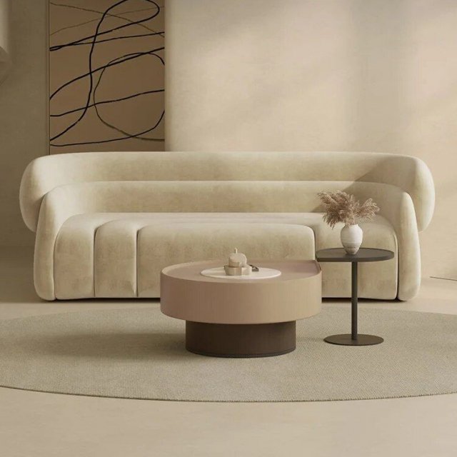 Elegant Modern Leather Sofa - Image 3
