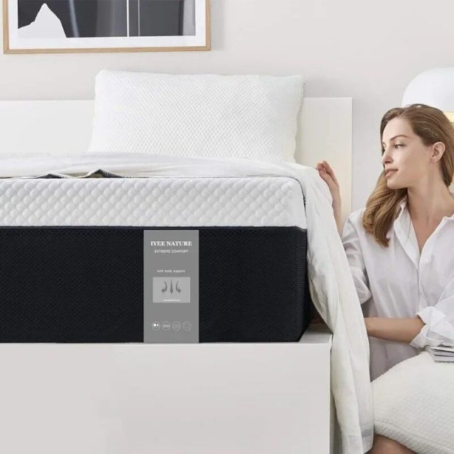 Kingly Comfort: 12 Inch Cooling-Gel Memory Foam Mattress - Supportive, Pressure Relieving & Skin-Friendly - Image 3