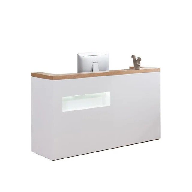 Modern Multipurpose Cashier Desk – Elegant Metal Reception Counter for Office, Store, and Salon - Image 4