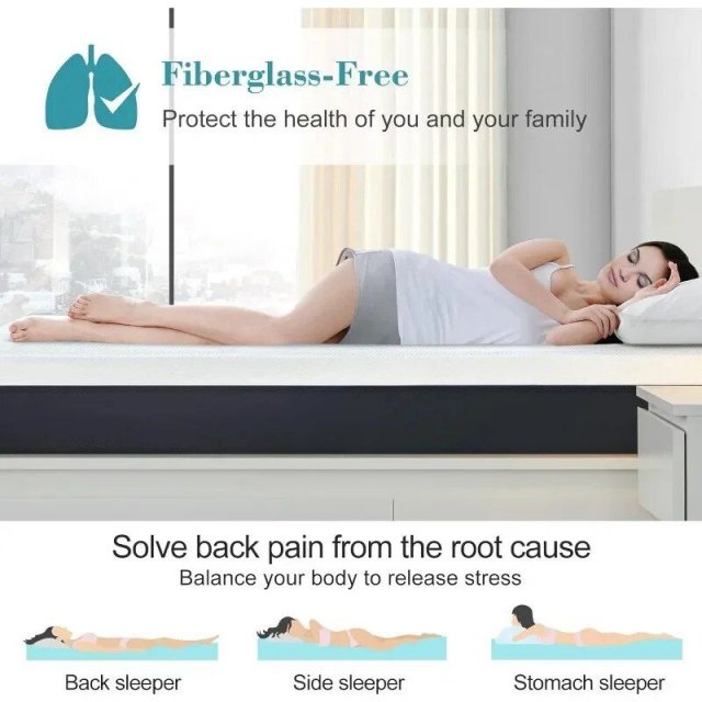 Kingly Comfort: 12 Inch Cooling-Gel Memory Foam Mattress - Supportive, Pressure Relieving & Skin-Friendly - Image 4