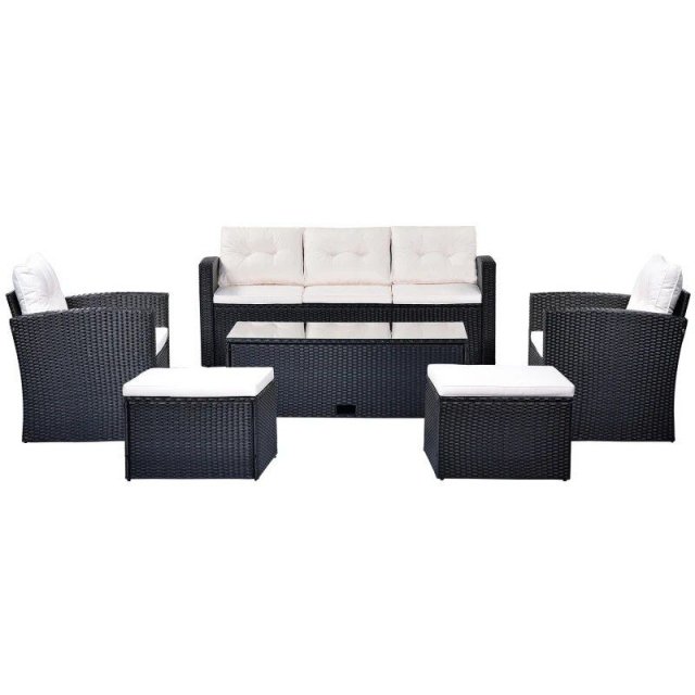 Luxurious 6-Piece All-Weather Wicker Patio Set - Image 6