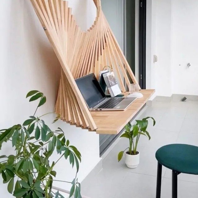 Modern English Countryside Folding Desk - Wall-Mounted, Space-Saving Writing Table - Image 3