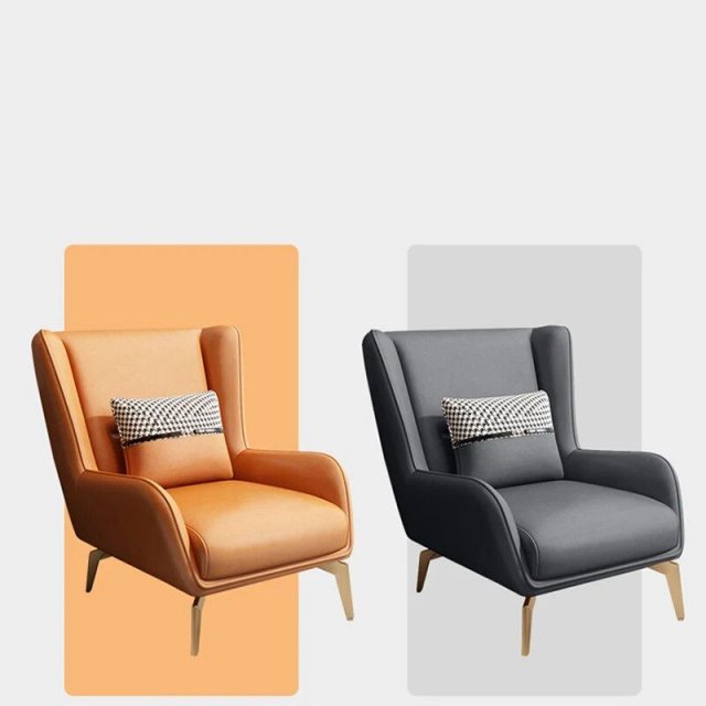 Luxury Comfy Lounge Chair - Modern Leather-Style Meditation and Makeup Chair for Living Room & Bedroom - Image 7