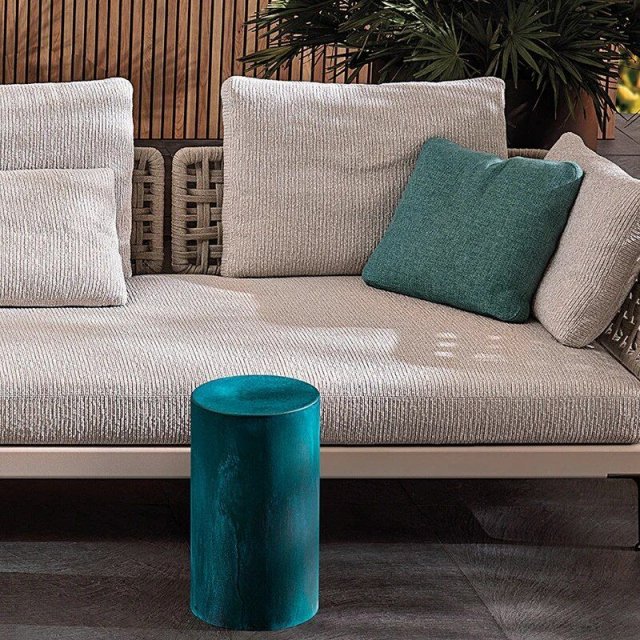Modern Industrial Round Metal Coffee Table - Image 3
