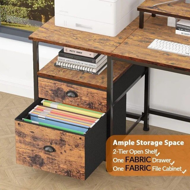 61" Spacious Industrial-Style Computer Desk - Image 3