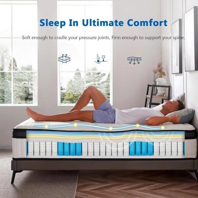 14-Inch Luxury Hybrid Gel Memory Foam and Innerspring Mattress - Image 5