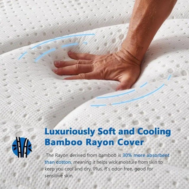 14-Inch Luxury Hybrid Gel Memory Foam and Innerspring Mattress - Image 4