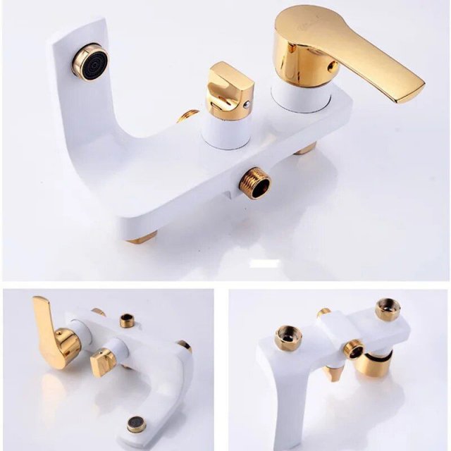 White Gold Bathroom Shower System - Image 3