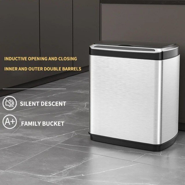 20L/30L Smart Sensor Stainless Steel Trash Can - Image 4
