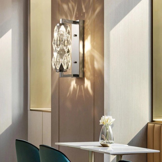 Luxurious Crystal & Glass LED Wall Chandelier - Image 3