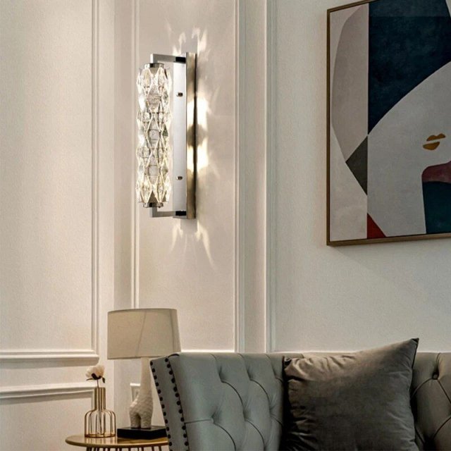 Luxurious Crystal & Glass LED Wall Chandelier - Image 4