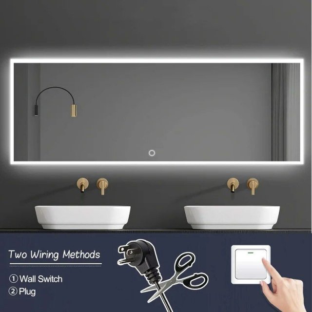 LED Full Length Dressing Mirror with Touch Dimming and Anti-Fog Features - Image 5