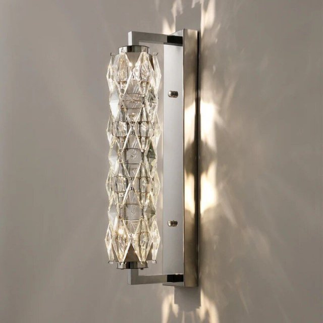 Luxurious Crystal & Glass LED Wall Chandelier - Image 2