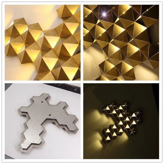 Luxury Gold Geometric LED Wall Sconce for Modern Interiors - Image 4