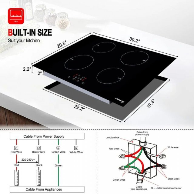30 Inch Sleek Induction Cooktop - 4 Burner Electric Stove Top - Image 6
