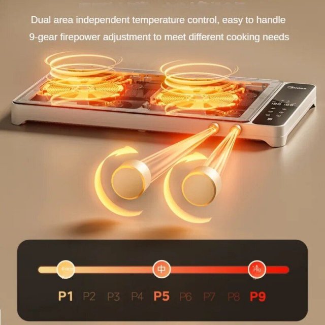 Efficient Double Cooktop Induction Cooker - Multi-Functional Electric Hot Plate for Home Kitchen - Image 3