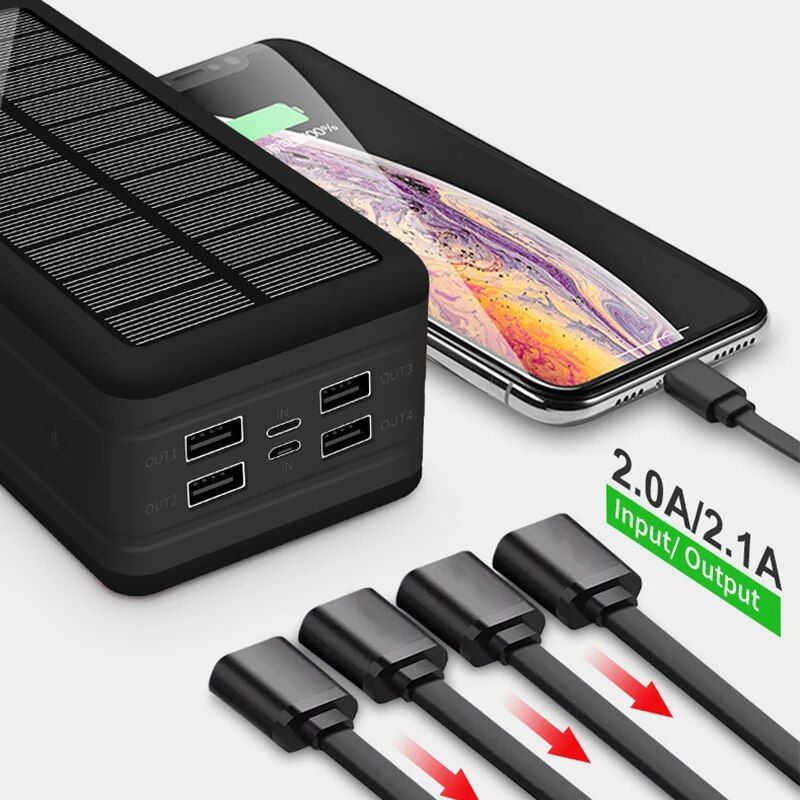 100000mAh Solar Wireless Power Bank 